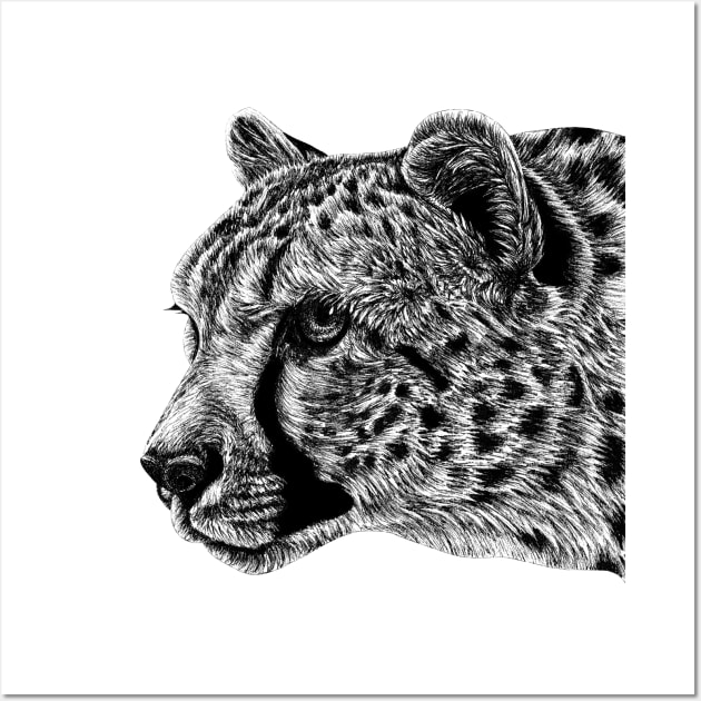 Cheetah portrait Wall Art by lorendowding